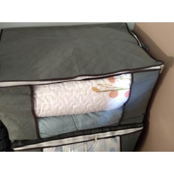 2 Pack Foldable Large Storage Bags 28 x 20 x 12 (L x W x H) inch for Comforter - Picture 2 of 2